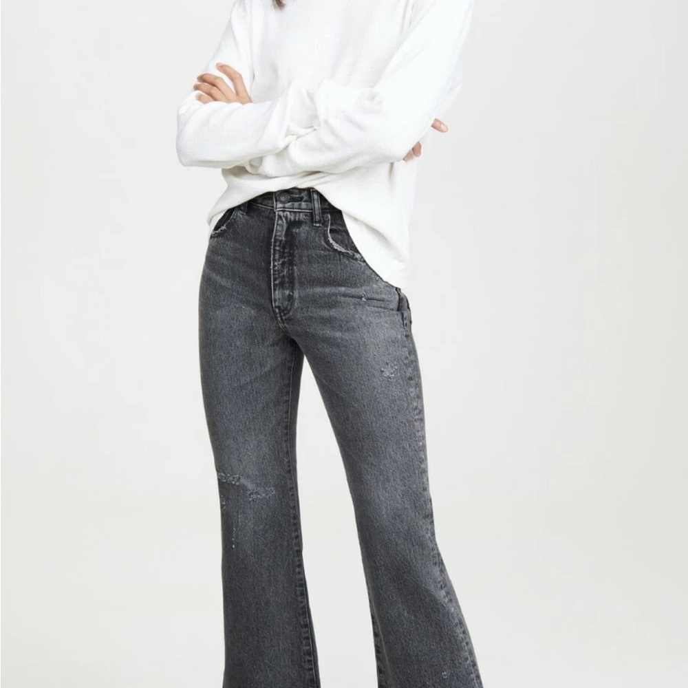 Mousy Vintage Denim Gray Flared Jeans